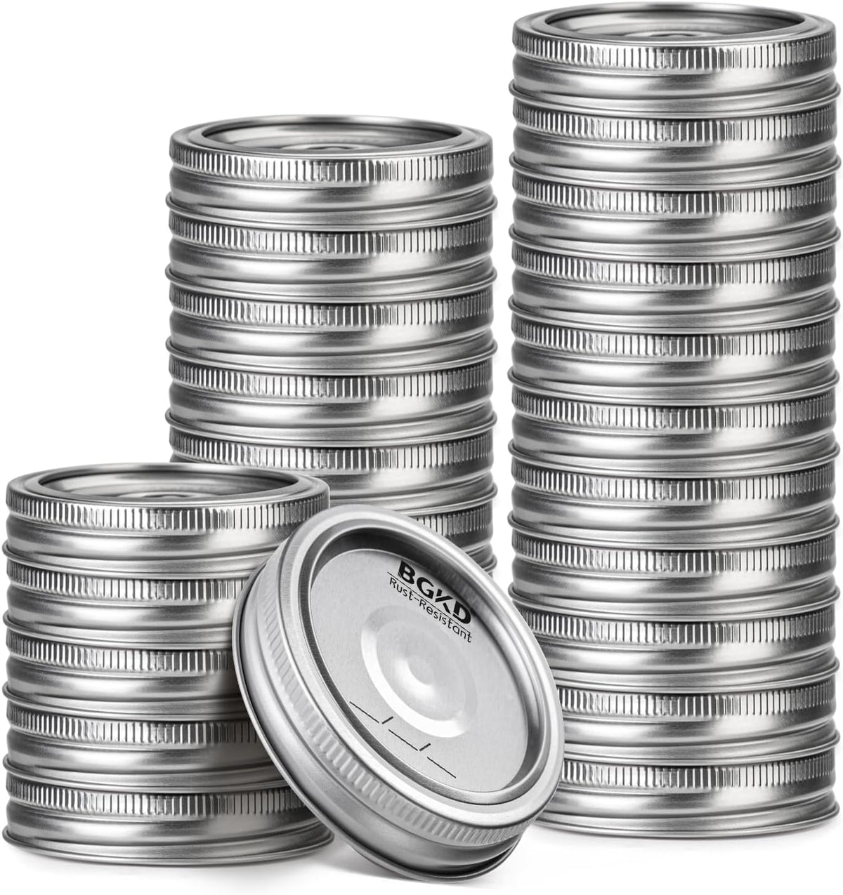48Pcs Rust-Proof Regular Mouth Mason Jar Lids and Rings, Canning Lids with Bands Regular Mouth for Ball or Kerr, Small Mouth Mason Jars Lid
