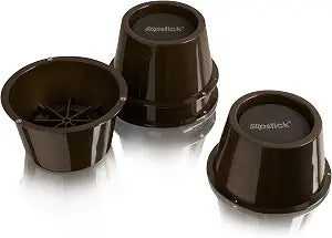 Slipstick CB654 2 Inch Lift Furniture Risers / Bed Risers, Adds 2" Height to Heavy Furniture or Beds (Set of 4) Supports 2,000 lbs,Chocolate/Dark Brown
