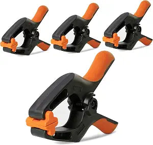 6 Inch Heavy Duty Plastic Spring Clamps for Woodworking, 4 Pack