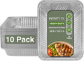 INFINITY EL 10 Pack Aluminum Pans, Disposable Foil Pans, Full Size-Shallow