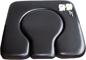 Potty Seat Cushion, Black U-Shaped Liner for Bedside Potty, Chair, Shower Wheelchair, Potty Chair Cushion, Upholstered in PU Material
