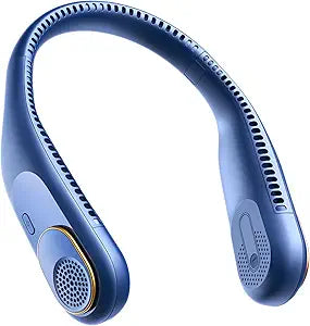 SWEETFULL Portable Neck Fan: 5200mAh Bladeless Personal Fan | 4 Speeds, 20H Max Runtime, No Hair Twist Quiet Wearable Fan for Travel | Birthday Gifts for Men Women Mom Dad