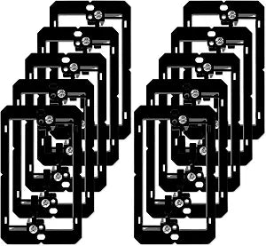 iwillink 1 Gang Low Voltage Mounting Bracket, Black, 10-Pack