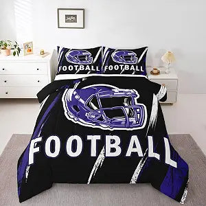 Erosebridal Football Comforter Set Queen Size 3 Piece Bedding Set