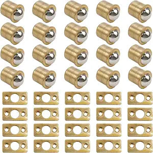Brass Ball Catch with Strike Plate 9.5mm Bottom Dia Door Catch -20pcs