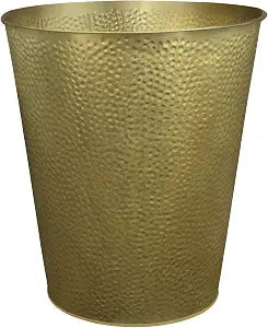 Blue Donuts Wastebasket for Bedroom, Bathroom, Trash Can 6 Liters, Stainless Stel (Gold)