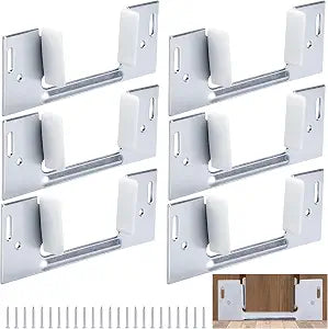 6 Pack Jamb Mounted Pocket Door Guide Fit for 1-3/8 Inches Thick Door