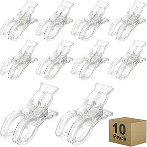 Muitcdo 10 Pack Balloon Arch Clips, Large Clear Spring Clamps for Backdrop, 3.5'' Plastic Clips Supplies for Birthday Decoration Accessories Beach Towels Crafts Swimming Pool Photography Studios