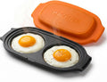MACONEE Egg Cooker for Microwave | Poached & Fried 2-Egg Maker