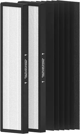 182550 Replacement Filter Compatible with Bionair BAP536UV-U Air Purifier and Holmes HAP537UV / 2141139 Air Purifier, 2 H13 True HEPA and 6 Carbon Pre-Filter