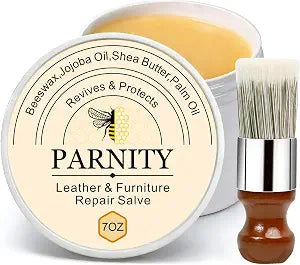 Furniture Repair Salve for Leather & Wood - Residue-Free with Brush 7oz