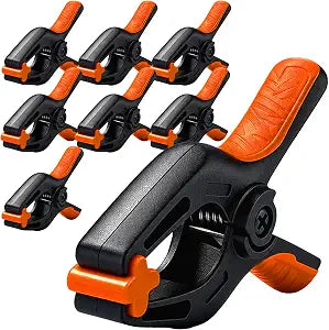 HORUSDY 8-Pack Spring Clamps Heavy Duty, 5-inch Large Plastic Clamps for Crafts with 2-3/8Inch Jaw Opening for DIY, Gluing, Clamping and Securing