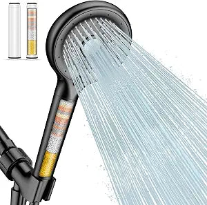 Filtered Shower Head with Handheld 2PCS Filters, High Pressure
