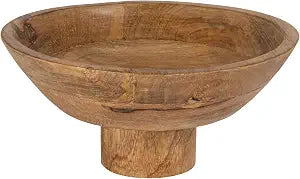 Bloomingville Mango Wood Footed Bowl, Natural