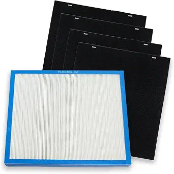 PUREBURG AF-20FL Replacement Filter Set Compatible with HoMedics Total Clean AF-20 AP-25 AR-20 Air Purifiers,H13 HEPA +4 x Activated carbon Pre-filters Air Clean VOCs