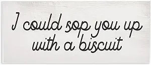 Southern Slang Biscuit Heart, 7 x 17 Inch Mounted Print on Wall Plaque