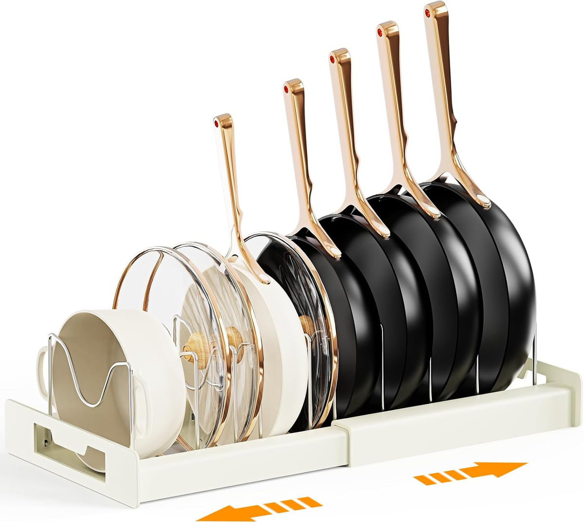 Dayacoco Pots and Pans Organizer Under Cabinet with 10Compartments