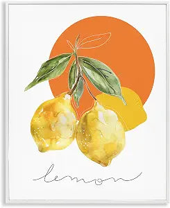 Modern Lemons Branch Kitchen, 16 x 20 Inch Framed Gicle Print