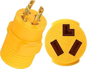 Kanayu 30Amp Generator to Dryer Adapter Compatible with NEMA L14-30P to 10-30R, 4 Prong Locking Generator Male Plug to 3 Prong Old Dryer Female Receptacle, Generators to Old Dryers Adapter