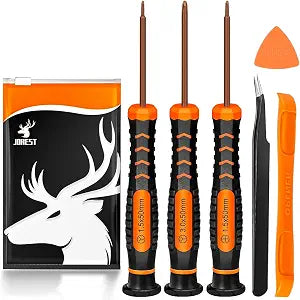 JOREST Screwdriver Kit for Switch, 6Pcs Repair Set with Triwing Y00,Y1,Phillips PH000, Tweezers, Crowbar, Triangle Pry, for Switch Lite, Joycon Controller, Wii, Gameboy Advance SP, Gamecube