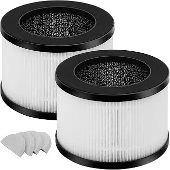 2 Packs BW301 Replacement Filters Compatible with MORFY BW301 and AGILEBOW BW301 Air Purifi-er 3 in 1 filter with Premium Filter and Activated Carbon Fllter with Extra 4 Pieces Aroma pads