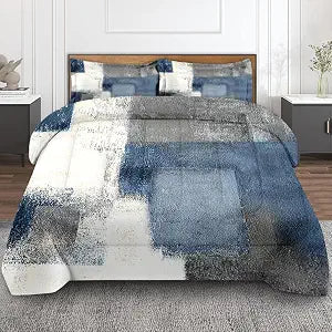 Comforter Set of 3, Twin, Bedroom Decoration Abstract Contemporary