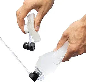 CuloClean Portable Bidet with Flexible Bottle (500ml, 16.9 fl oz) - Ideal for Travel, Hiking, Toilet or Camping. Ultralight (34g, 1.2 oz). Includes CuloClean (Black), Flexible Bottle, and Hanger