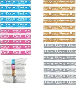 24 Packs Bed Sheet Organizer and Storage Size Label Bands