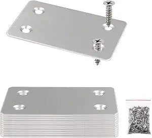 BokWin 12Pcs Flat Straight Mending Plates, 2.4" x 1.5"