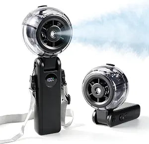Portable Misting Fan, Rechargeable Handheld Spray Fan