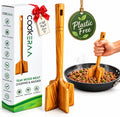 Teak Wood Meat Masher, Ground Beef Chopper & Chicken Shredder Tool