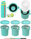 Ice Molds for Owala 24-40oz, Set of 3, Food-Grade Soft Silicone, No White Residue, Easy to Release, Straw Placement Compatible with Owala FreeSip, Keeps Drinks Cold Longer (Light Blue)