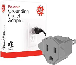 GE 2 Prong to 3 Prong Outlet Adapter, Two to Three Plug Converter