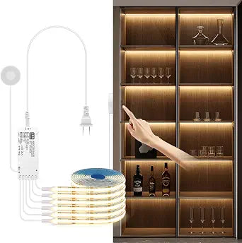 Cabinet Light COB LED Strip Lights 6-in-1 Dimmable Touch Control