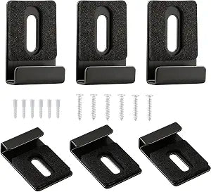 6Pcs Heavy-Duty Metal Mirror Hanger Clips - Wide Channel Rust-Resistant Brackets for Frameless Bathroom/Office/Gym Wall Mirrors, Includes Screws & Anchors
