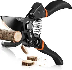 DECERK 8.5" Professional Pruning Shears, Effortlessly Prunes 3/4" Branches