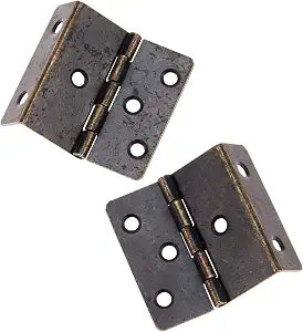 Yetaha 2 Pcs Three Folding Hardware Hinge, Antique Bronze Hinges, Decorative Box Hing with 12 Screws, Hardware Hinge for Door, Cabinet, Furniture, Small Chest Hinges