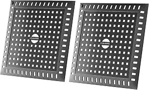 Drain Hair Catcher for Bathroom Sink,4.8" Stainless Steel and Silicone Shower Drain Covers Suitable for Drains and Bathroom Floors 2 Pack (2, Matte Black)