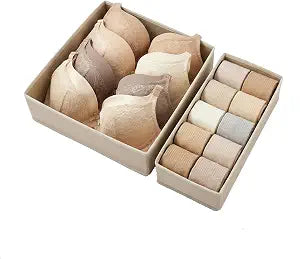 Underwear Drawer Organizer, 2 Pack, Khaki