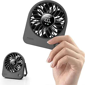 Aecooly Mini Portable USB Desk Fan, Small Enough to Hold Mighty Desktop Fan