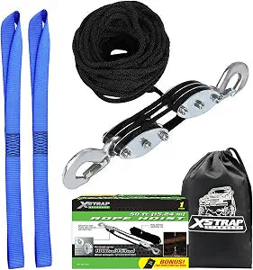 XSTRAP STANDARD Heavy-Duty 2,000 LB Breaking Strength 50 FT Rope Hoist