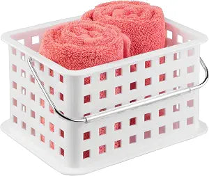 iDesign Portable Shower Caddy Basket, White