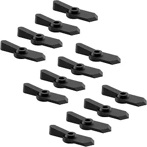 Prime-Line L 5760 Plastic Offset Pointer Latch, 1/16 In., Black, 12 Pack