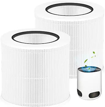 12020 Filter Replacement, Compatible with Clorox Tabletop Air Purifier model 11020 & 11021, 200 Sq. Ft. Capacity, 2 Pack