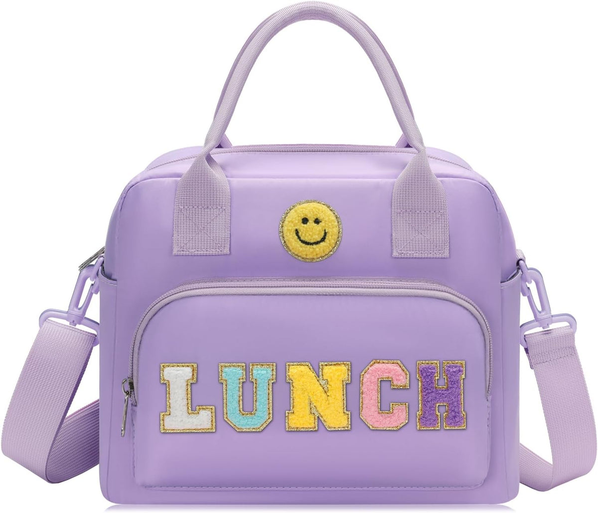 RLGPBON Lunch Bag for Girls Lunch Box Large Kids Cute Lunch Bag Reusable Lunch Tote Bag for School Travel Picnic