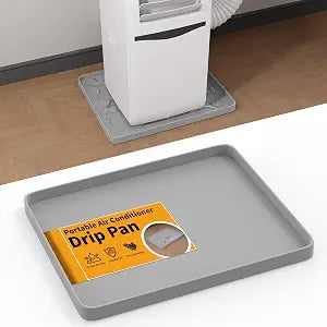 LBG Products Portable Air Conditioner Drip Tray Condensate Drip Pans for 5000-14000 BTU Portable AC Units,Portable AC Drip Pan Catch & Prevent Spills or Leaks from Air Conditioners (Grey)
