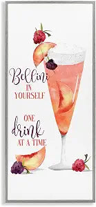 Summer Drink Pun Kitchen Bar, 10 x 24 Inch Framed Gicle Print