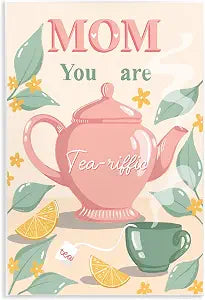 Tea Riffic Teapot Fruit Kitchen, 13 x 19 Inch Mounted Print on Wall Plaque