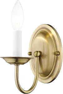 Livex Lighting 4151-01 Wall Sconce, Antique Brass