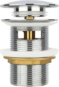 Brass Freestanding Tub Drain, Pop Up Freestanding Tub Drain Plug, Fits Most Freestanding Tub Drain Kits (Chrome)